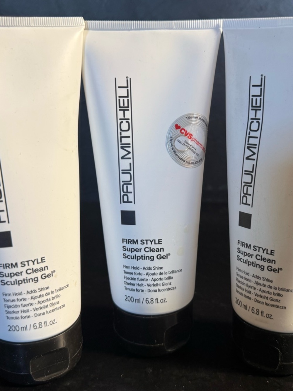 Set of 3 Paul Mitchell Firm Style Super Clean Sculpting Gel - White